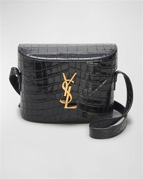 ysl binocular bag|Saint Laurent June Binocular Croc Embossed Shoulder Bag.